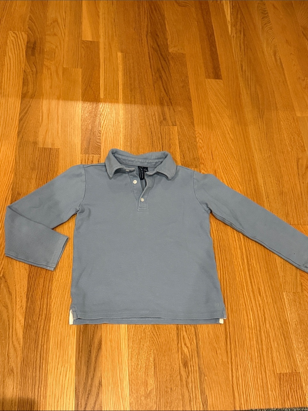 Janie and Jack Long-Sleeve Polo in Dusty Blue boys size 7